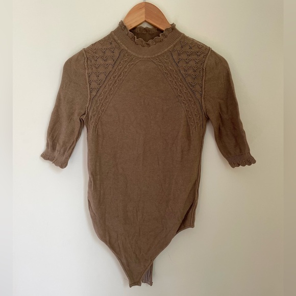 Free People Knit Ruffle Bodysuit - Picture 3 of 7